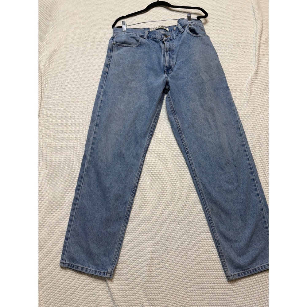 Harley-Davidson Mens Relaxed Fit Jeans Light Wash Blue Denim 36x32 Biker Pants